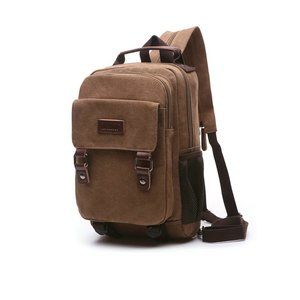 M.G. Canvas Backpack mu8853. Coffee